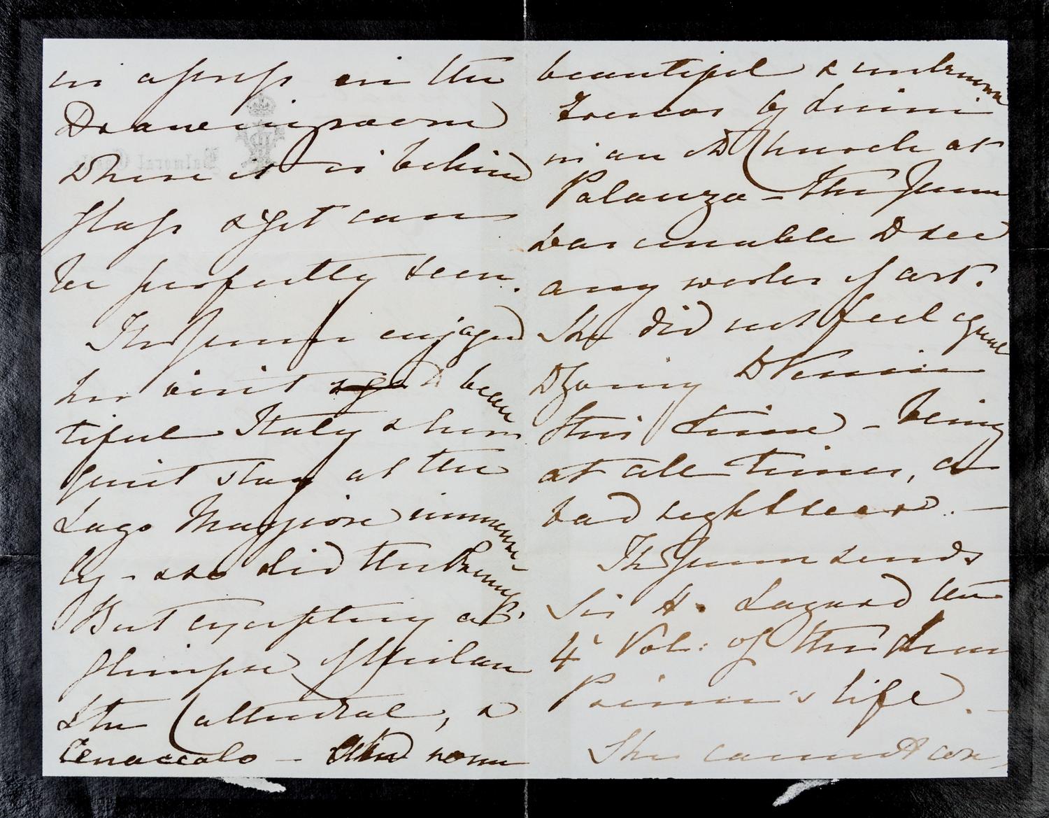 VICTORIA, Queen of England. Autographed letter written in the third person ("The Queen", four times), Balmoral Castle, 11 June 1879.
