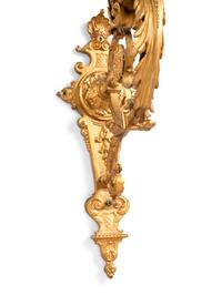 A Pair of French Neoclassical Gilt Bronze Eight-Light Sconces