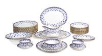 A Partial Spode Porcelain Dinner Service Diameter of first 10 1/2 inches.