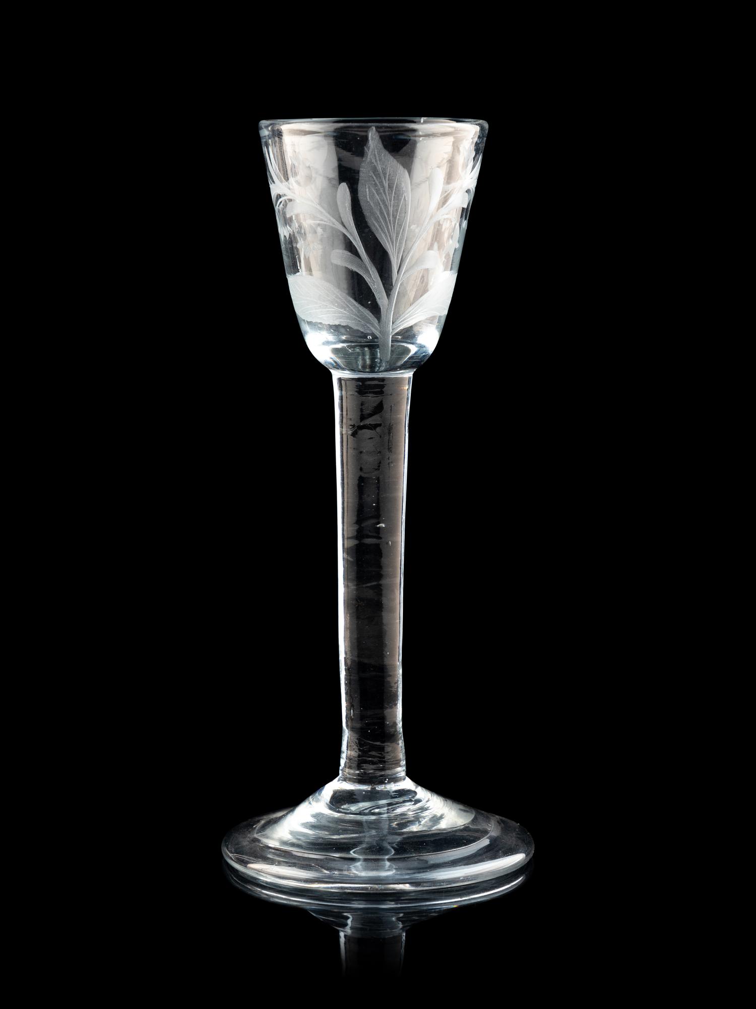 A Collection of Three English Wine Glasses