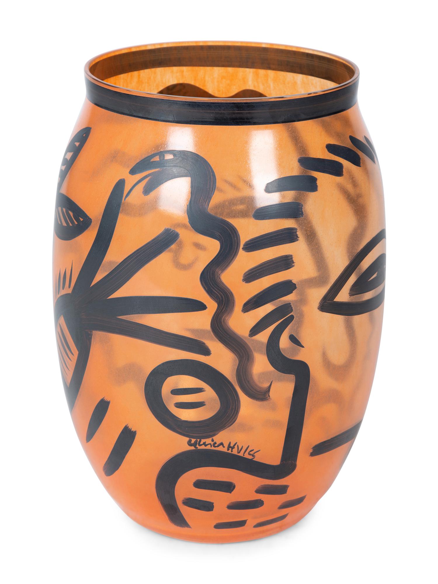 A Kotsa Boda Blown Glass Vase — 20TH CENTURY