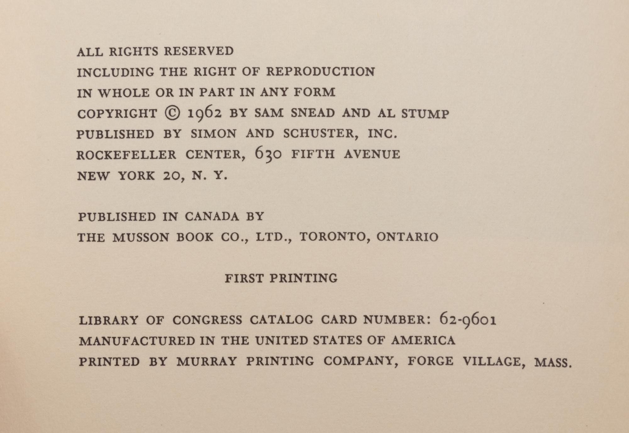 A Group of Three Inscribed Sports Books,
