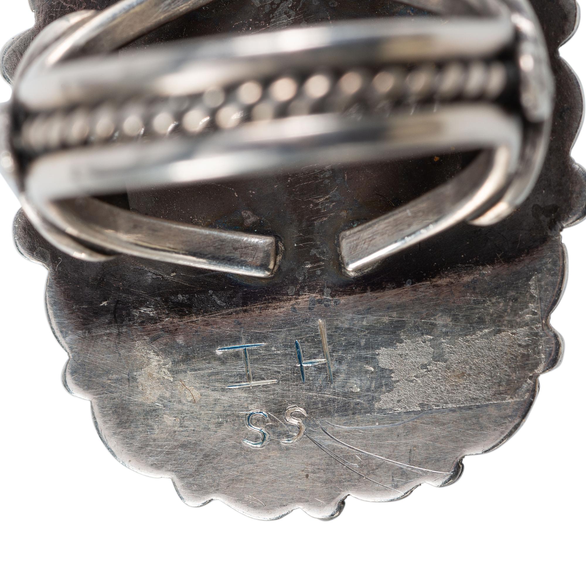 Navajo and Zuni Silver Rings with Inlay