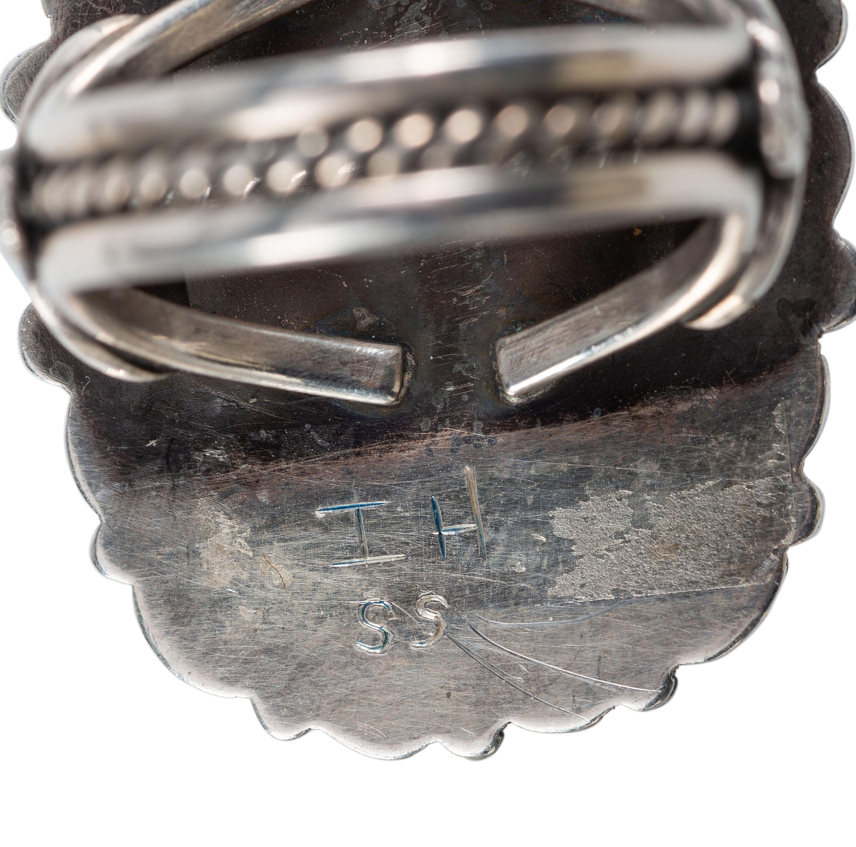 Navajo and Zuni Silver Rings with Inlay
