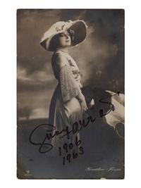 [20TH-CENTURY OPERA SINGERS]. A group of 6 signed photographs or photographic postcards of opera singers from the 1900s, comprising images of: