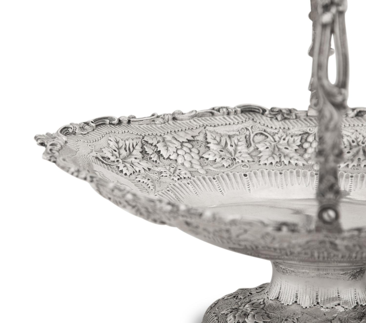 A Tiffany and Co. Silver Footed Basket
