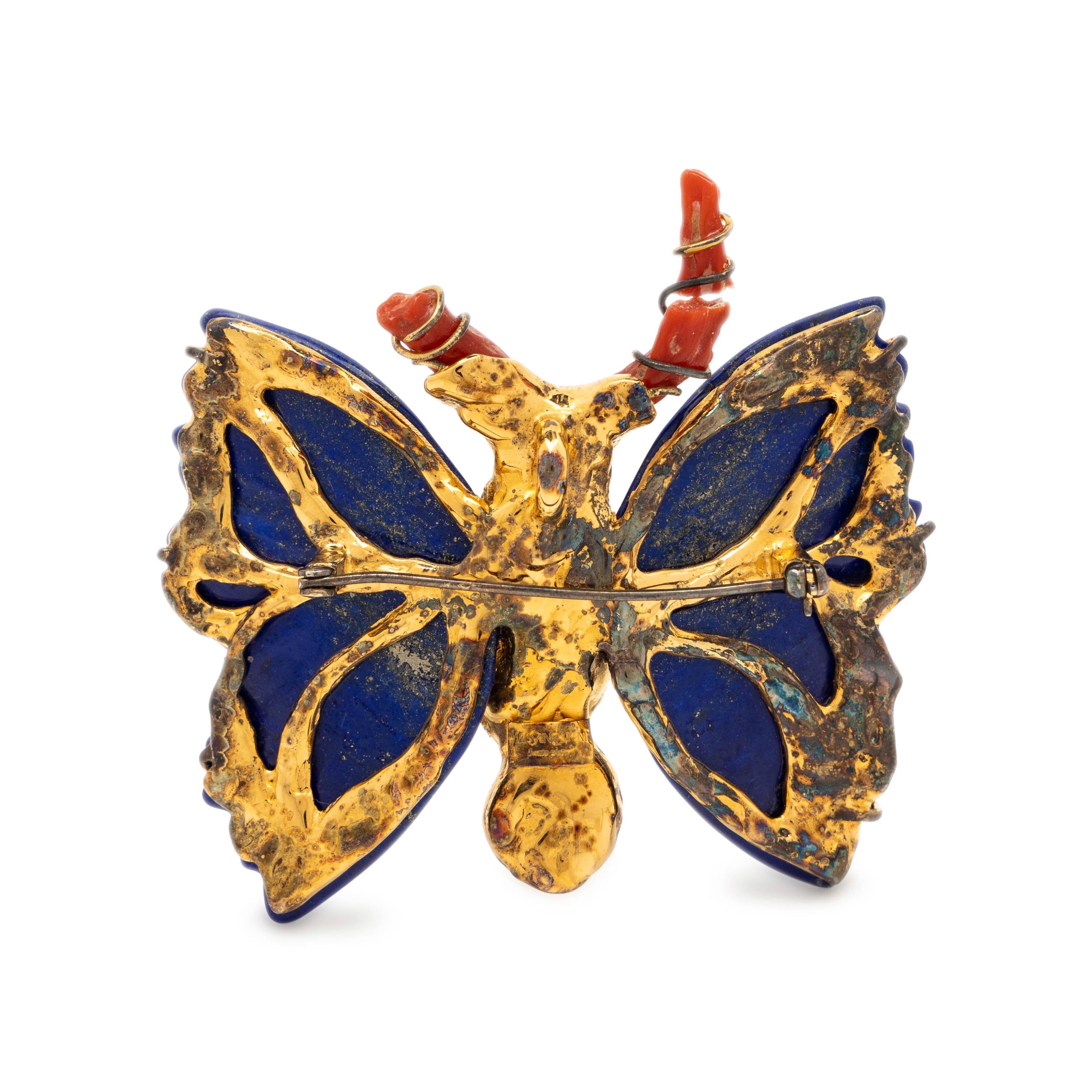 Yves Saint Laurent Haute Couture, Lapis Butterfly Brooch