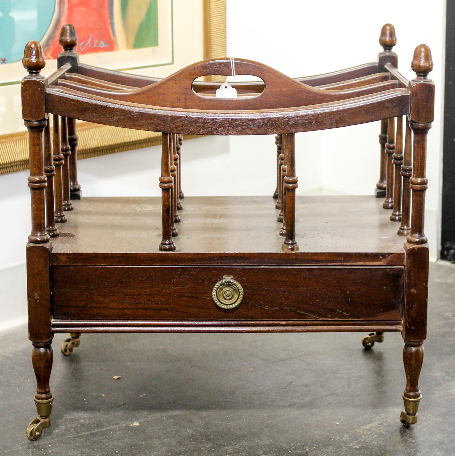 A Georgian Style Mahogany Canterbury Height 19 x width 19 inches. — 20TH CENTURY