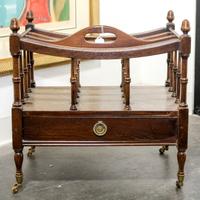 A Georgian Style Mahogany Canterbury Height 19 x width 19 inches. — 20TH CENTURY