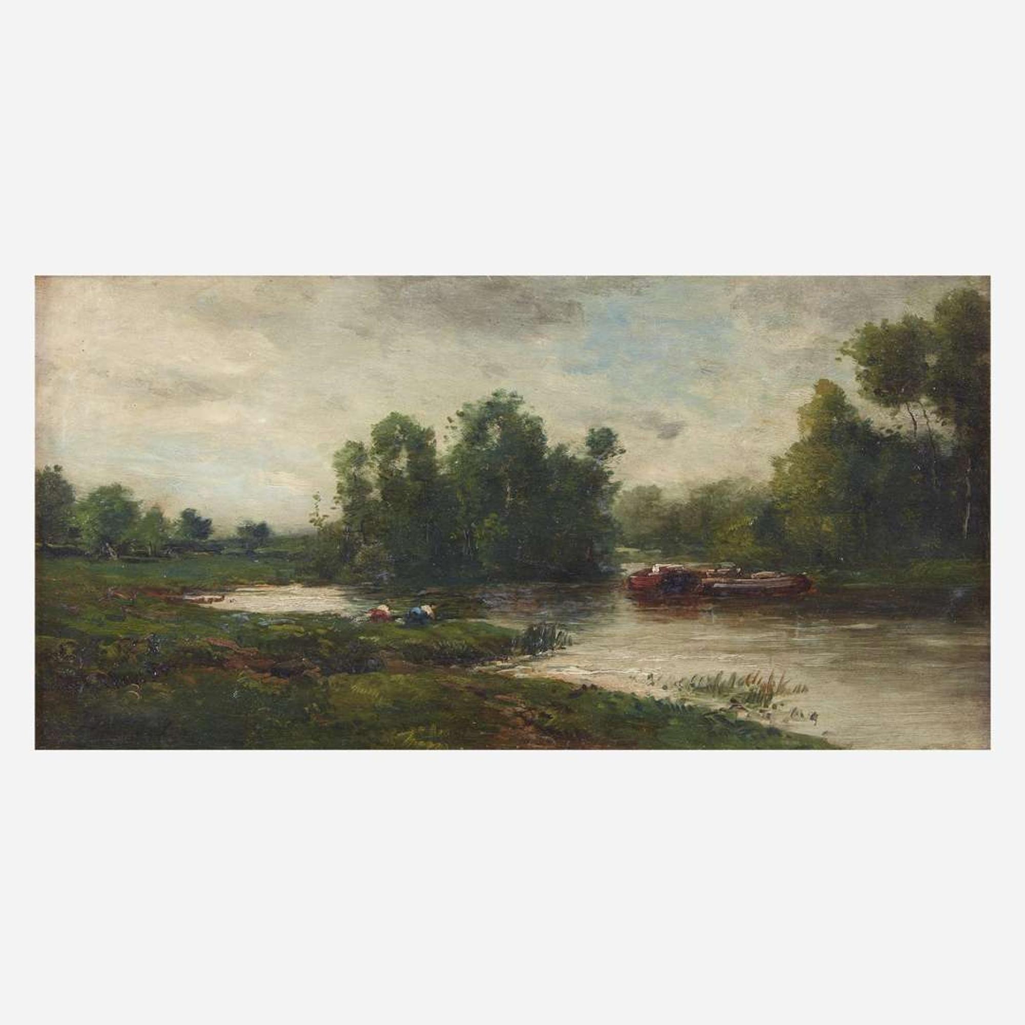 Charles François Daubigny (French, 1817–1878) Lavandières, Ile de Vaux