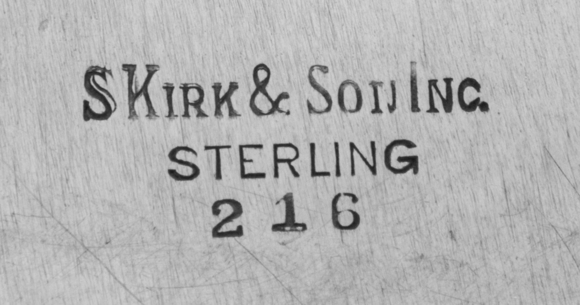 An American Silver Bowl, S. Kirk & Son, Baltimore, MD, with a Repousse decorated border.