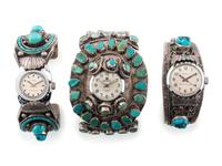 Navajo Silver and Turquoise Watch Bands