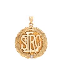 YELLOW GOLD AND DIAMOND ROWING CLUB PENDANT