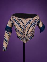 Two Silk Bodices with One Matching Capelet, 1840-60