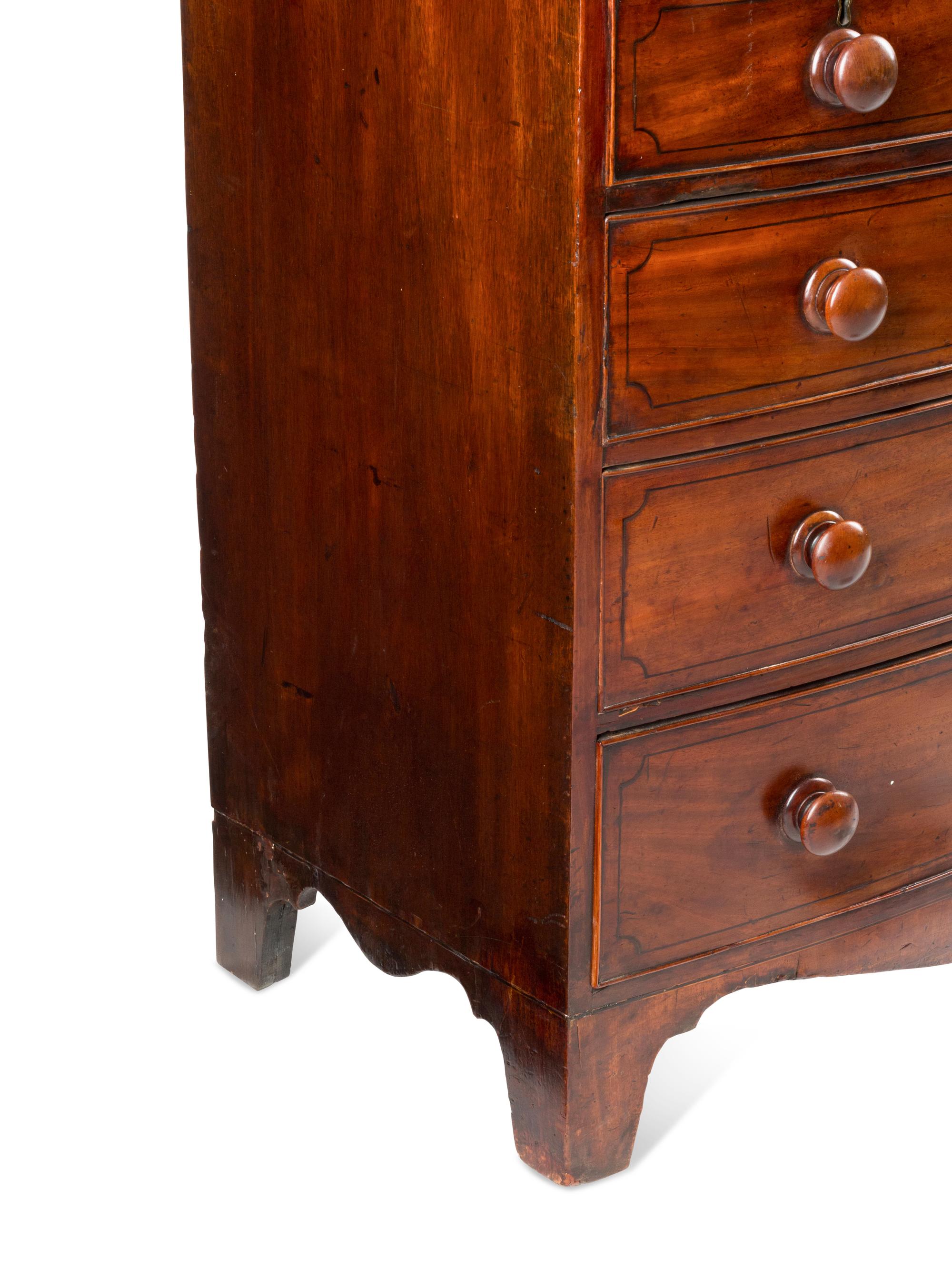 A George III Mahogany Bowfront Chest of Drawers