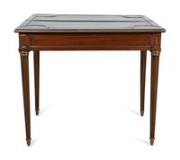 A Russian Neoclassical Style Brass-Mounted Mahogany Games Table — 19TH CENTURY