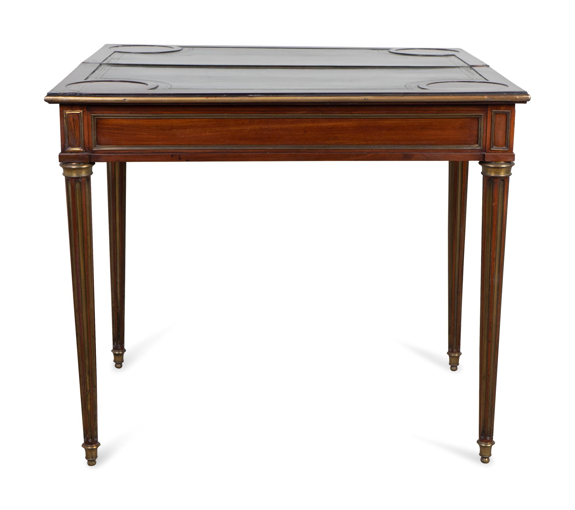A Russian Neoclassical Style Brass-Mounted Mahogany Games Table — 19TH CENTURY