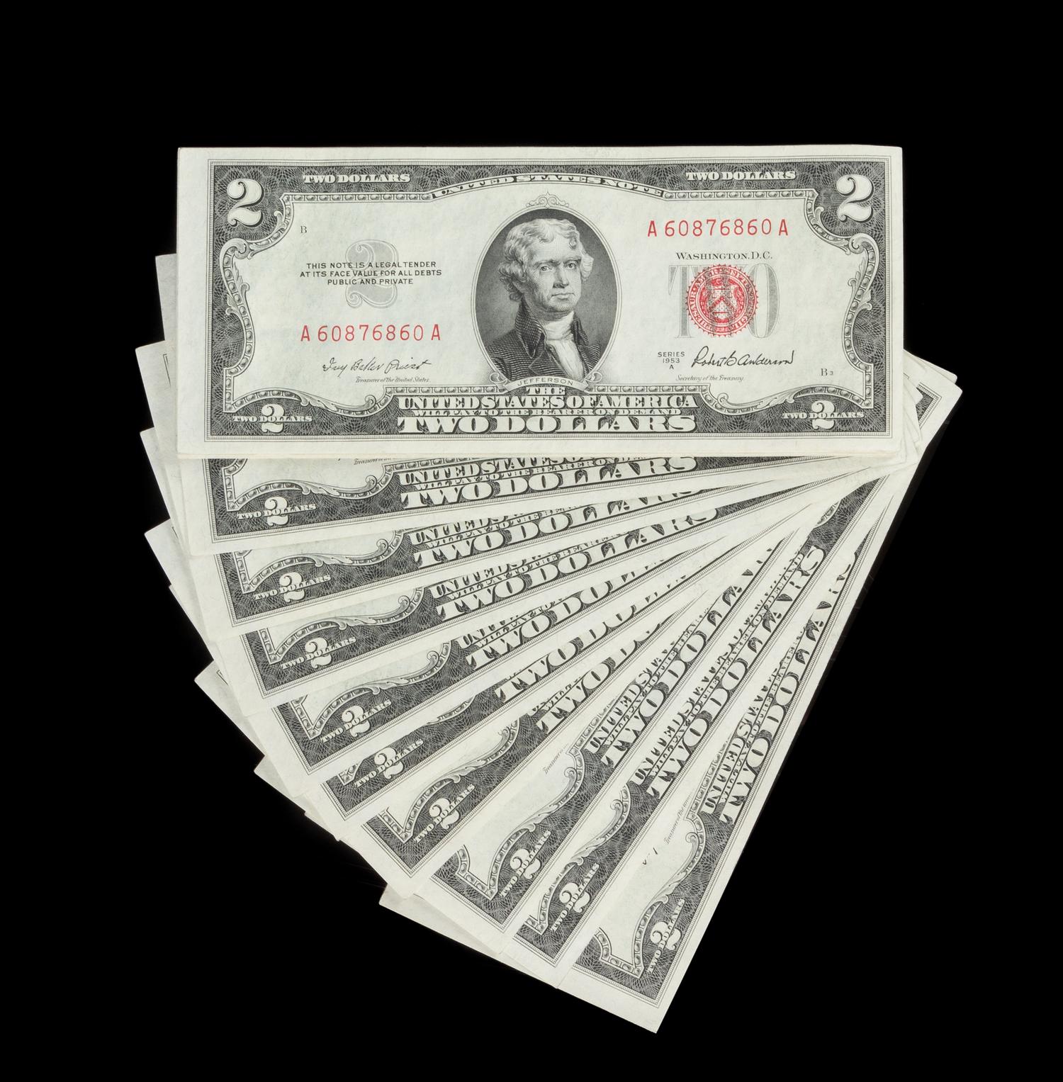 A Group of Twenty United States Legal Tender and FRBN $2 Notes