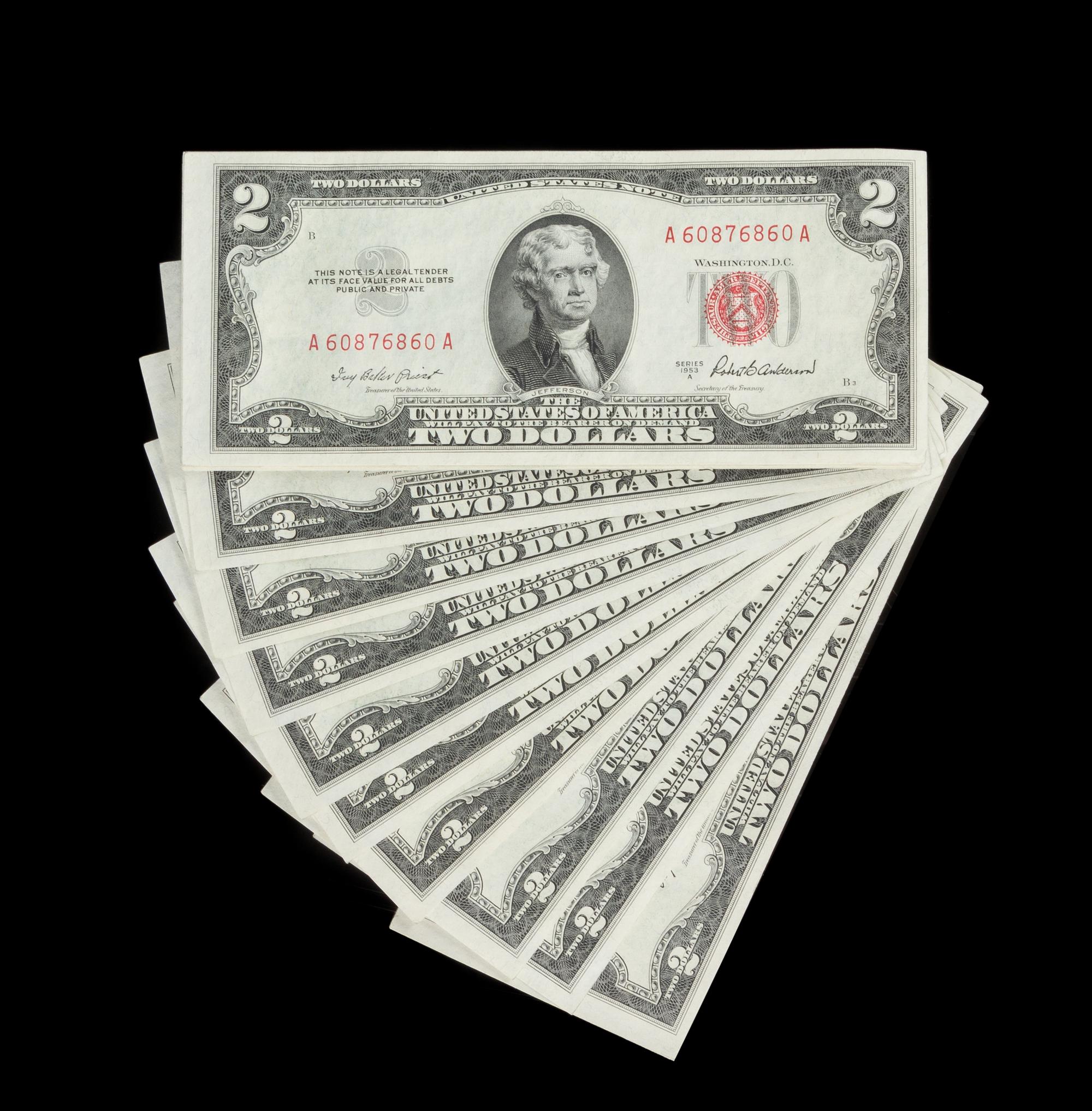 A Group of Twenty United States Legal Tender and FRBN $2 Notes
