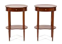 A Pair of Louis XVI Style Side Tables Height 32 inches. — 20TH CENTURY