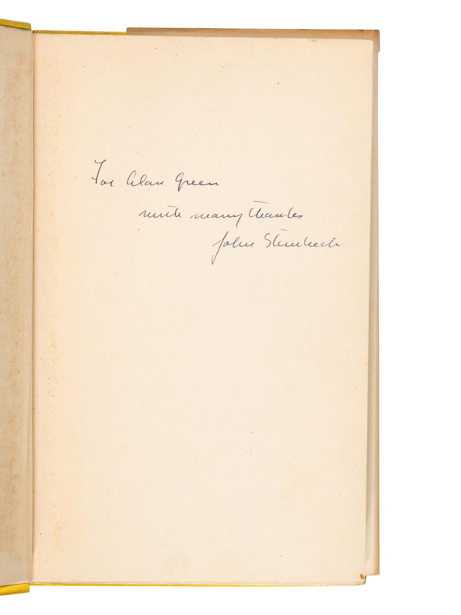 STEINBECK, John (1902-1968). Cannery Row . New York: Viking Press, 1945.