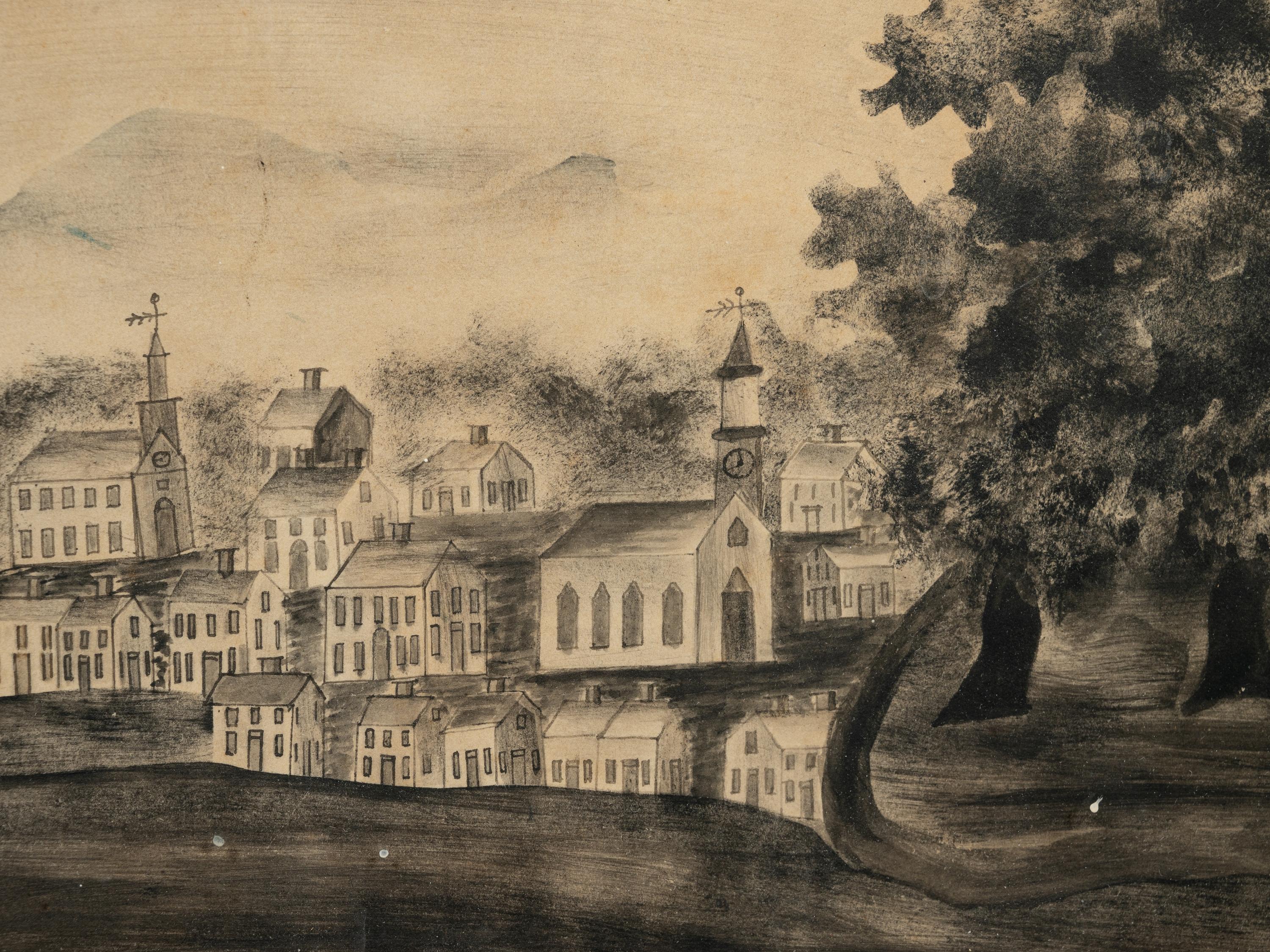 An American School Mourning Picture for Nathaniel S. Fogg (d. 1830)