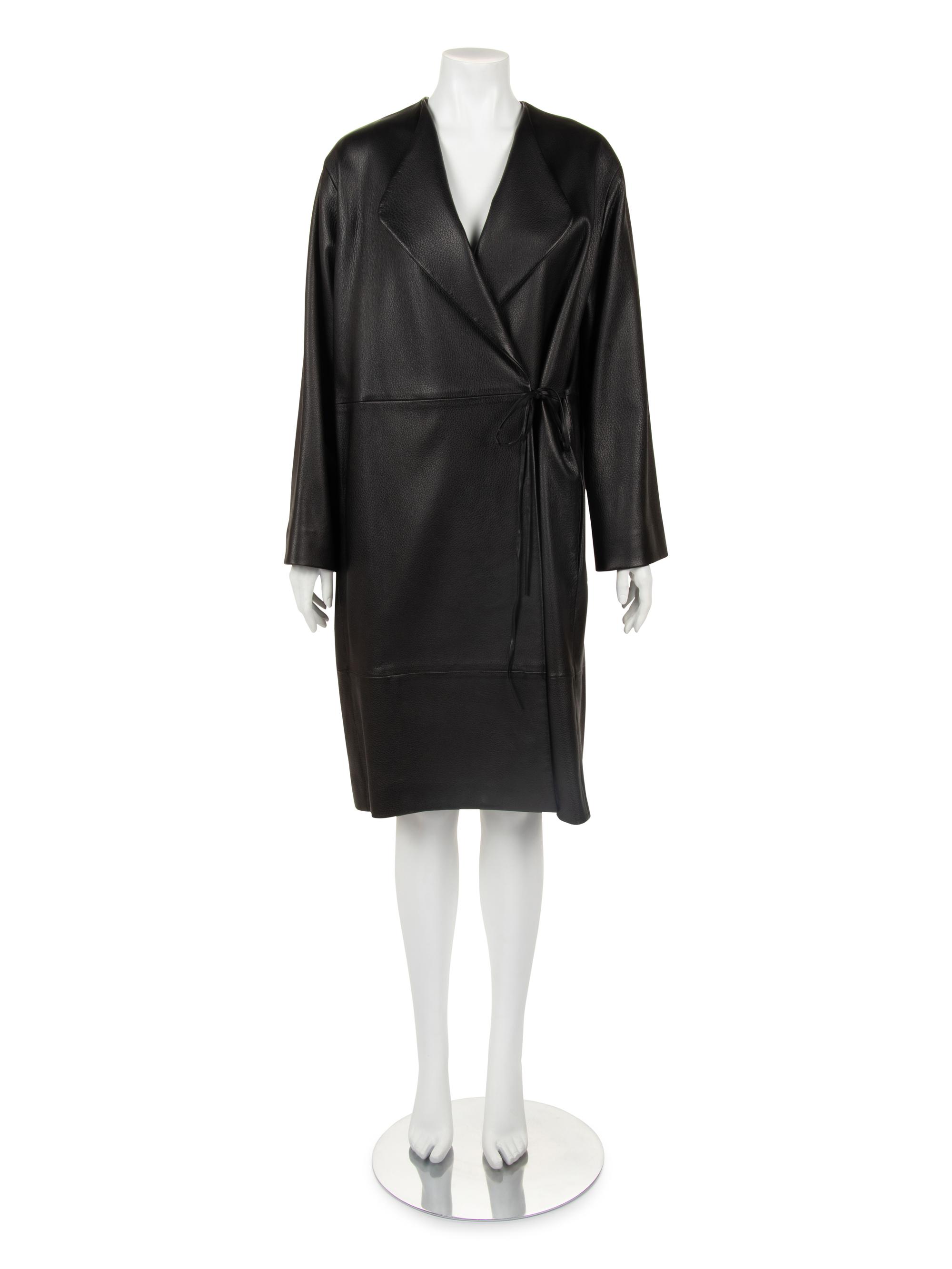 The Row Deerskin Leather Wrap Coat
