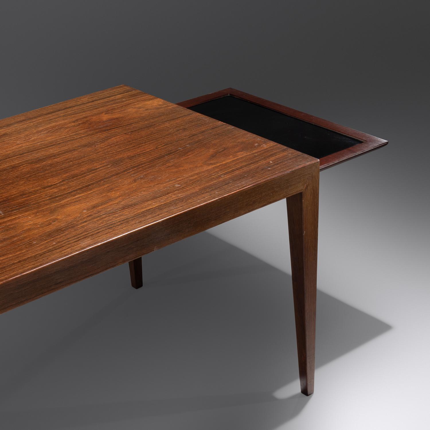 Coffee Table with Pull-Out Tray, c. 1960 Haslev A/S, Denmark