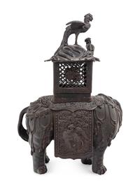 A Bronze Elephant-Form Incense Burner