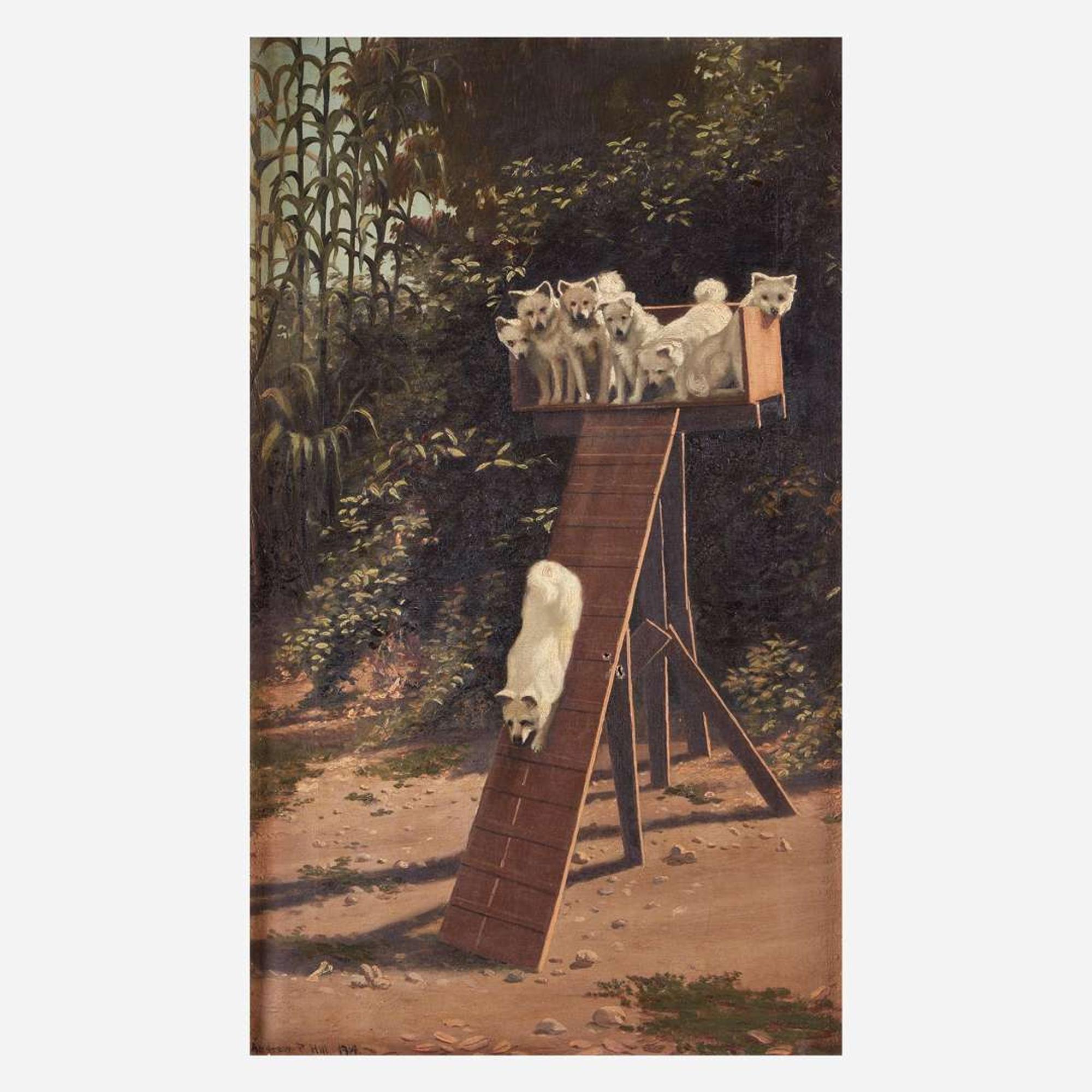 Andrew Putnam Hill (American, 1853-1922) Dog Training