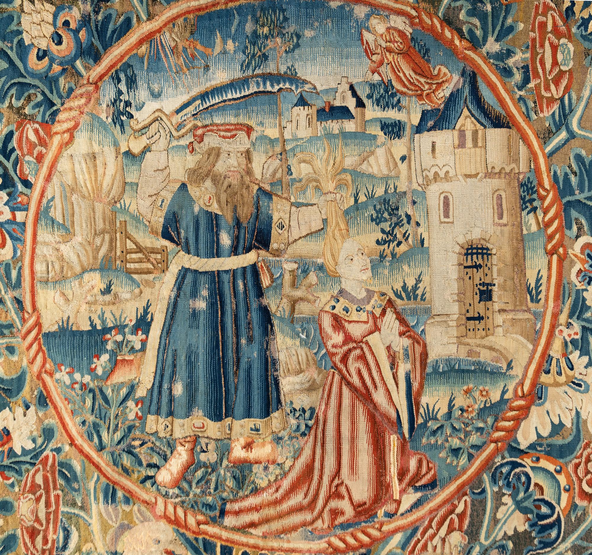 A Flemish Wool Tapestry Depicting the Martyrdom of St. Barbara