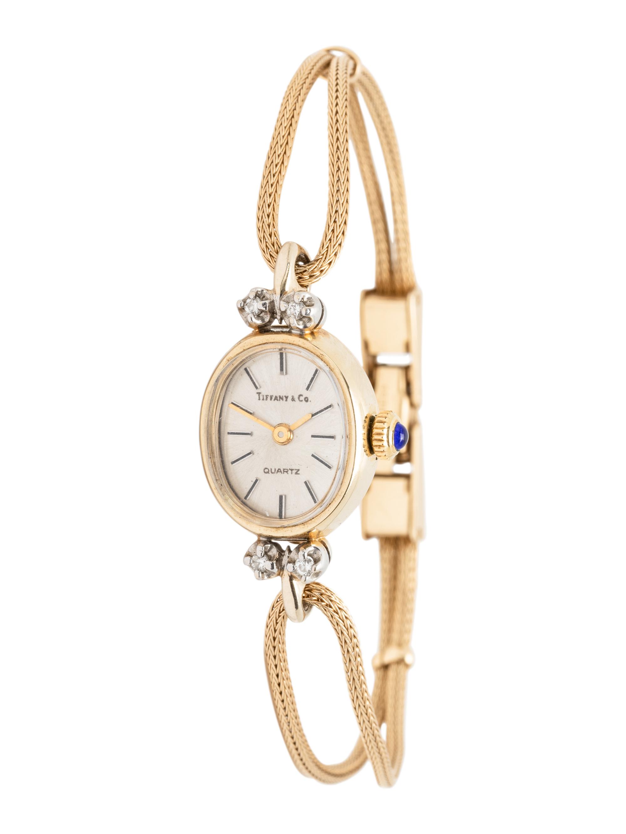 TIFFANY & CO., 14K YELLOW GOLD AND DIAMOND WATCH