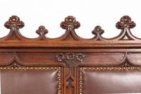 A Gothic Revival Oak Settee