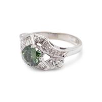 IRRADIATED COLORED DIAMOND AND DIAMOND RING