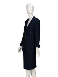 Chanel, Navy Cord Skirt Suit