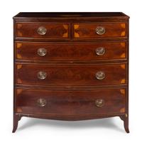 A George III Mahogany and Marquetry Chest of Drawers