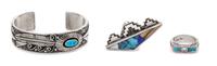 A Collection of Sterling Silver and Multigem Jewelry, Royce "Eagleboy" Kohlmeyer, Jemez Pueblo, 50.00 dwts.