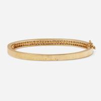 A 14K Yellow Gold and Diamond Bracelet
