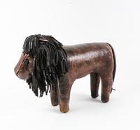 A Leather Model of a Lion Height 21 inches. — MID-20TH CENTURY