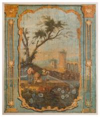 A Continental Painted Panel Height 87 1/4 x width 74 1/2 inches. — 18TH/19TH CENTURY