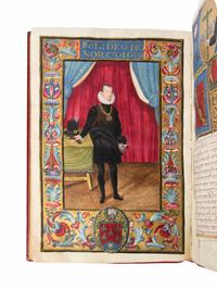 JUAN DEL CASTILLO (likely) (Seville, c. 1584-1640) Carta Ejecutoria de hidalguía (for Diego Maldonado), Illuminated manuscript on parchment [Spain, Granada and Seville, c. 1604–1605]