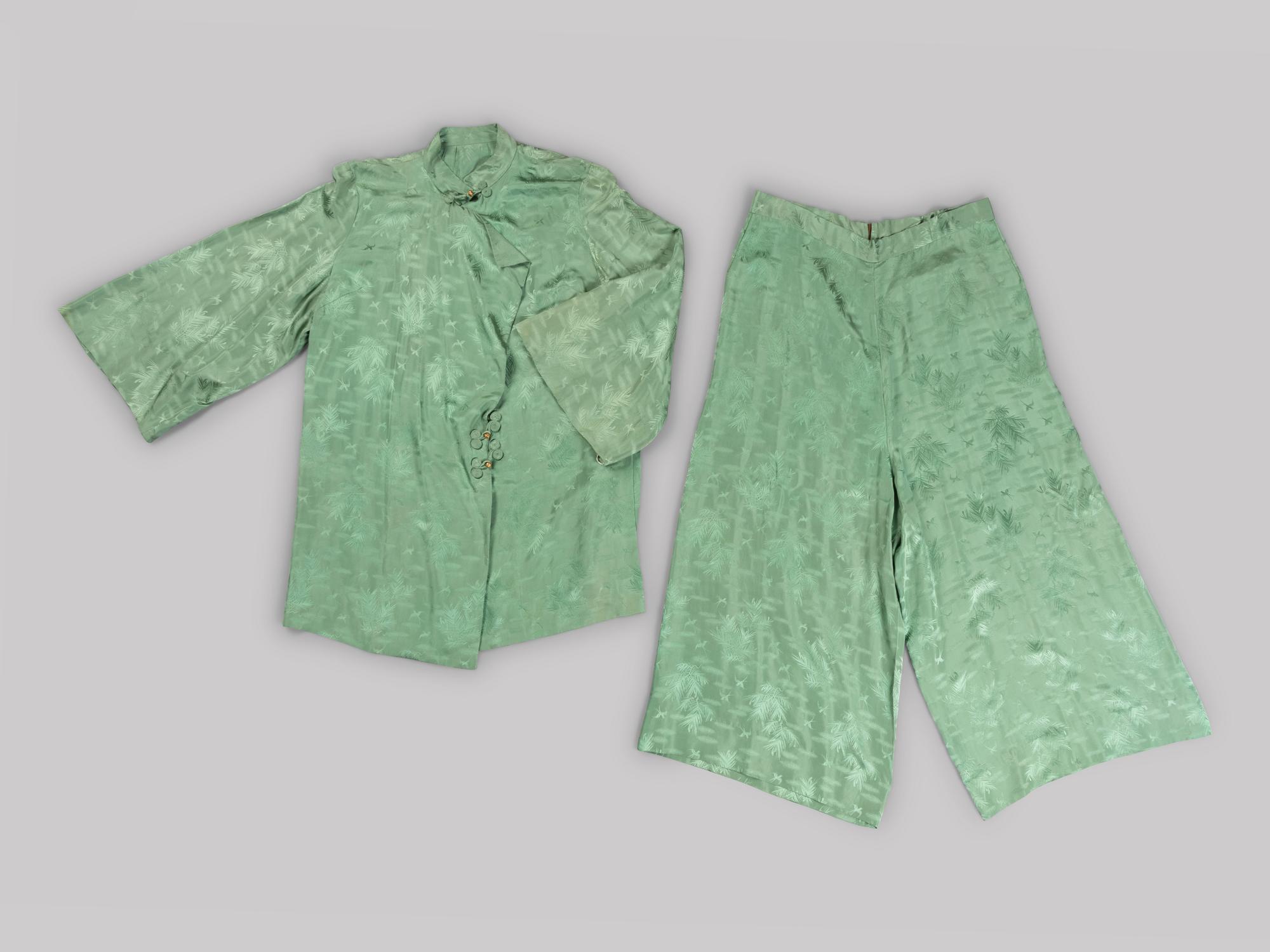 Two Chinese Woven Silk Ladies' Articles