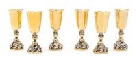 A Set of Six American Silver-Gilt Cordials, Alphonse LaPaglia for International Silver Co., Meriden, CT, Second Half 20th Century, the