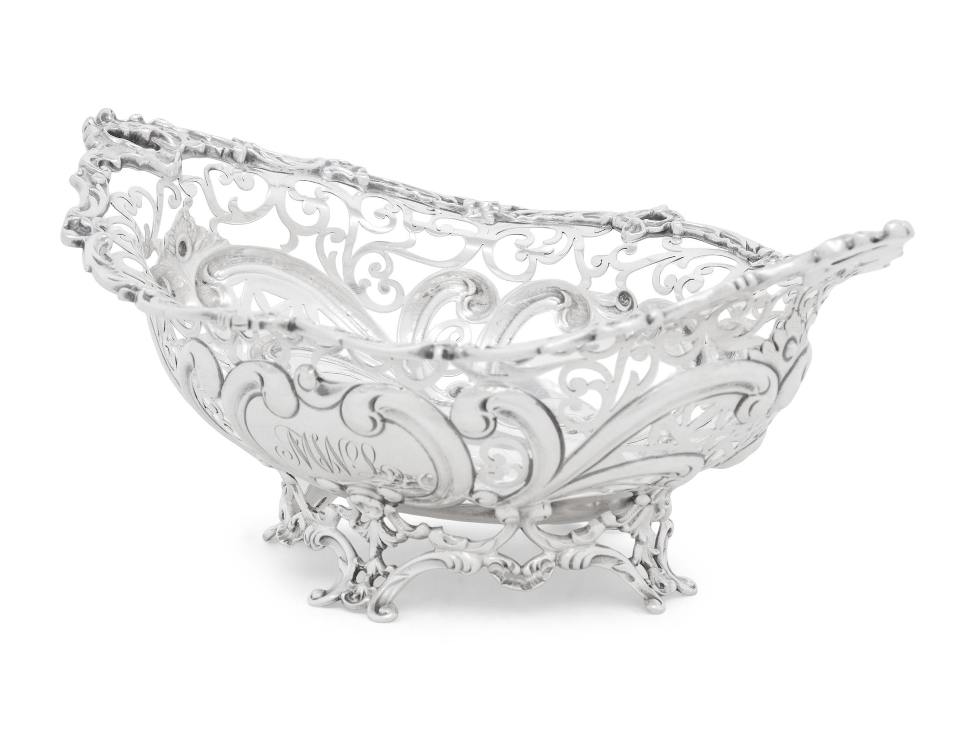 An American Silver Sugar Basket