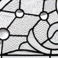 A Leaded Glass Window 24" W x 2" D x 15.5" H — United States, 19th Century