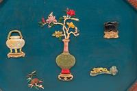 A Pair of Large Chinese Hardstone-Inlaid Panels