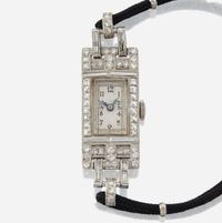 A collection of two Art Deco lady's diamond wristwatches Hamilton