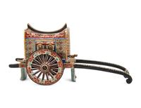 A Japanese Kutani Porcelain Cart