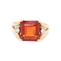 CITRINE AND DIAMOND RING