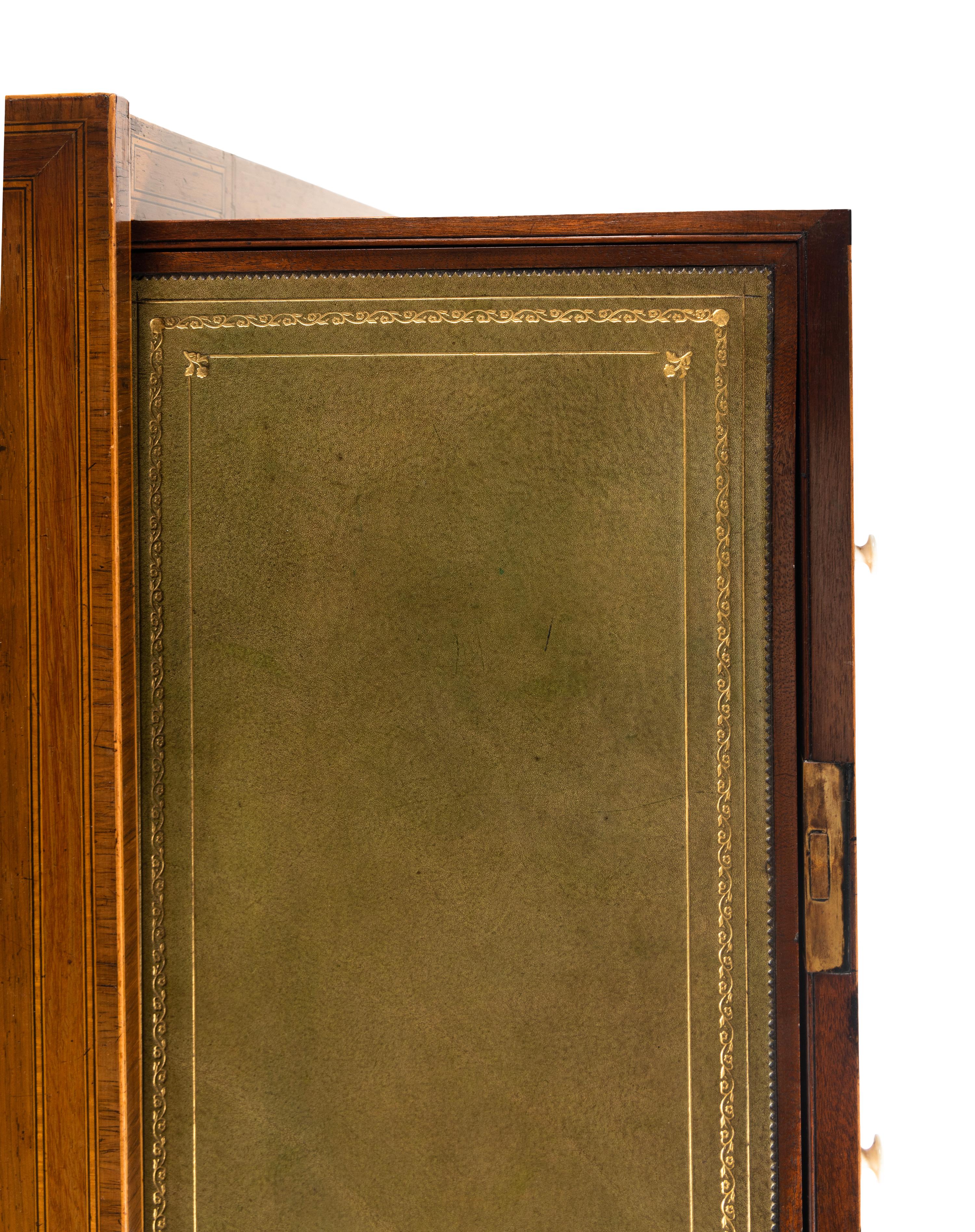 A Pair of George III Rosewood Combination Pole Screens and Work Tables